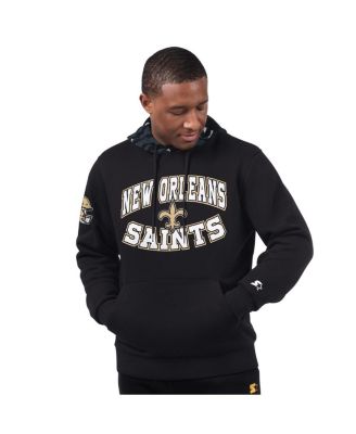 Starter - Men's Black New Orleans Saints Thursday Night Gridiron Pullover Hoodie