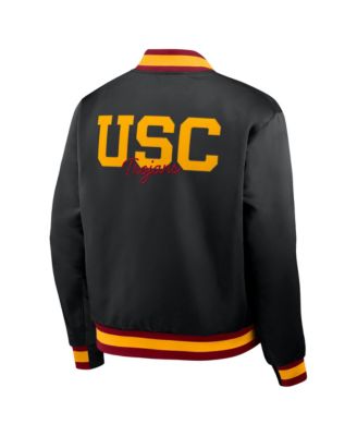 Men's Black USC Trojans Legacy Full-Snap Bomber Jacket