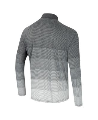 Men's Gray Tennessee Volunteers AI Striped Mesh Quarter-Zip Raglan Windshirt
