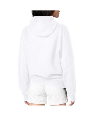 Women's White Kansas City Chiefs Team Logo Graphic Fleece Tri-Blend Pullover Hoodie