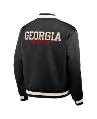 Men's Black Georgia Bulldogs Legacy Full-Snap Bomber Jacket