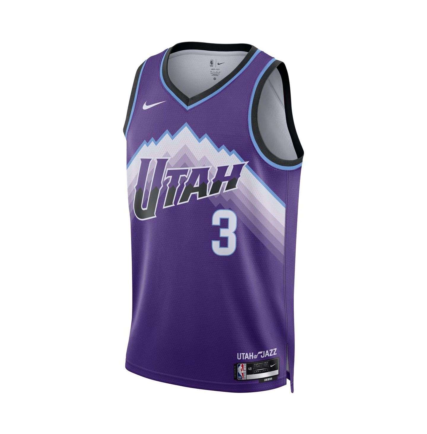 Топ Nike Keyonte George Purple Utah Jazz Swingman Jersey - Icon Edition — фото 2