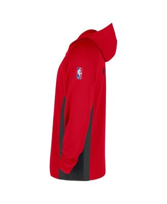 Men's Red Toronto Raptors Authentic On Court Zone Quarter-Zip Dri-FIT Hoodie Jacket