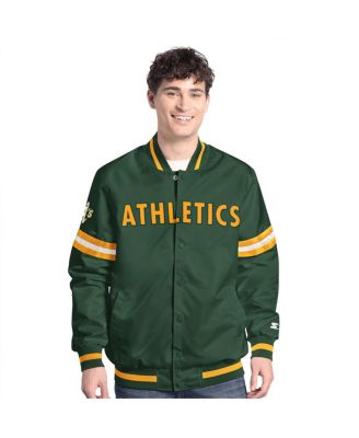 Starter - Men's&nbsp;Green Athletics Scout Full-Snap Varsity Jacket