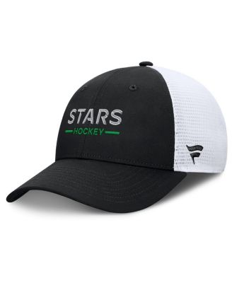 Fanatics - Men's Black/White Dallas Stars Authentic Pro Rink Lockup Adjustable Trucker Hat