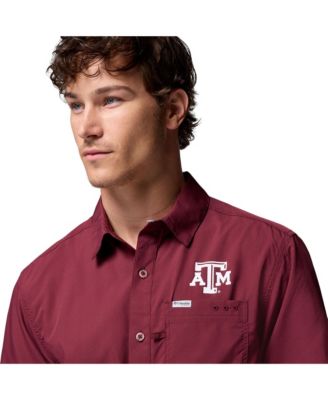 Men's Maroon Texas A M Aggies Slack Tide Camp Button-Up Shirt