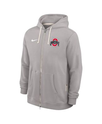 Men's Gray Ohio State Buckeyes 2025 Sideline Standard Issue Dri-FIT Full-Zip Hoodie