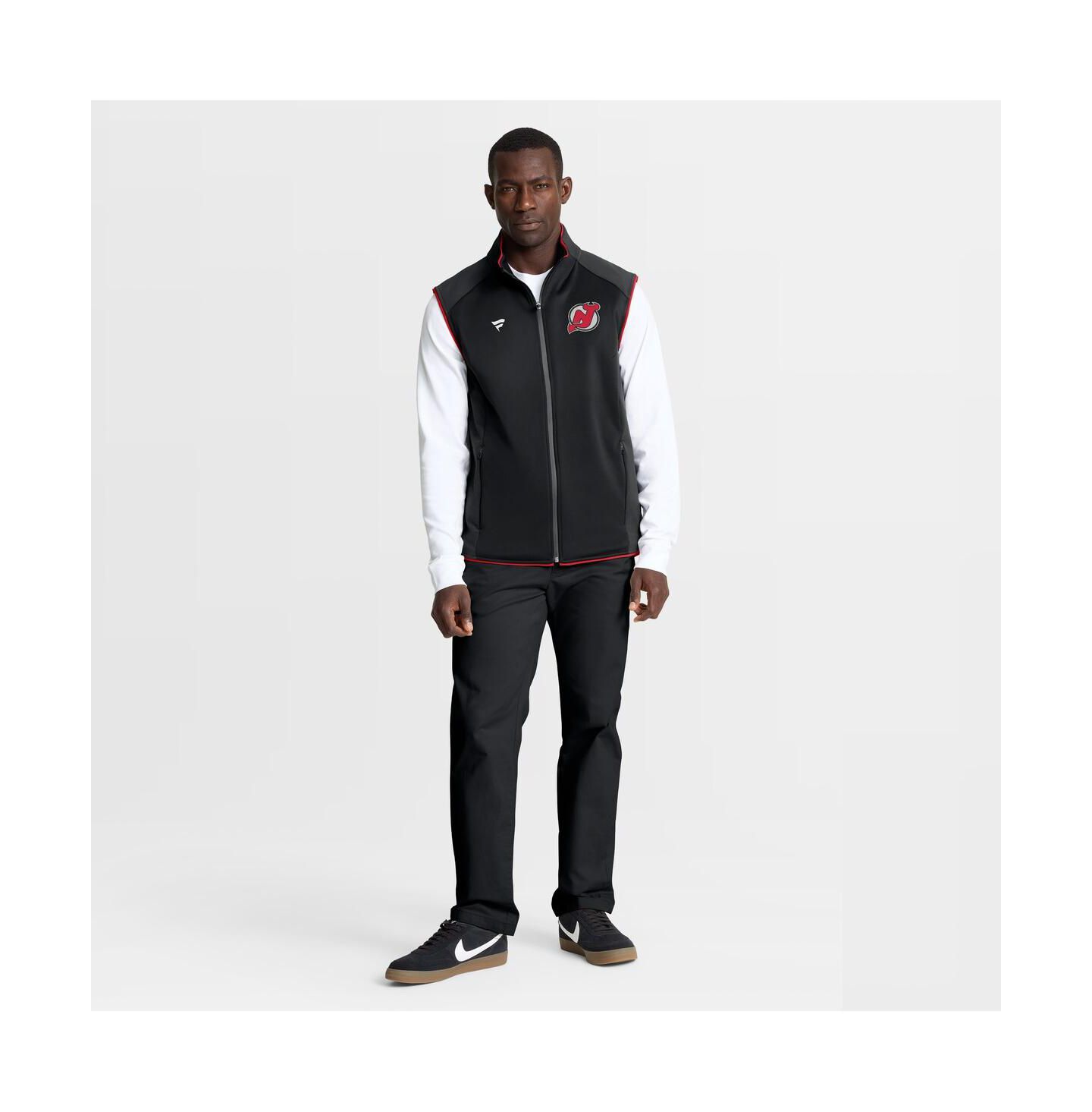 Мужской жилет Fanatics Black New Jersey Devils Authentic Pro Rink Full-Zip Vest — фото 3