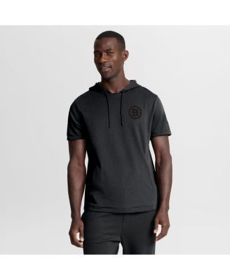 Fanatics - Men's Black Boston Bruins Authentic Pro Road Short Sleeve Hoodie