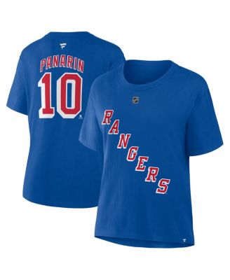 Fanatics - Women's Artemi Panarin Blue New York Rangers Authentic Stack Name Number T-Shirt