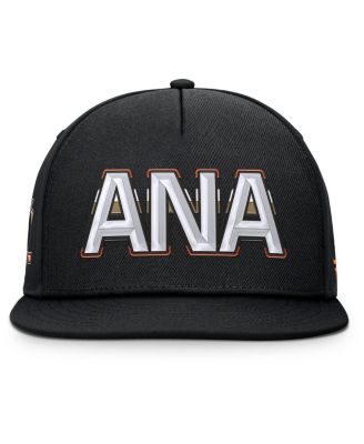 Men's Black Anaheim Ducks Authentic Pro Rink Team Code Snapback Hat