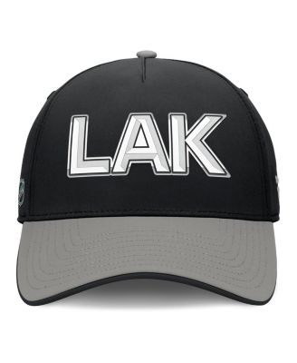 Men's Black/Gray Los Angeles Kings Authentic Pro Rink Team Code Flex Hat