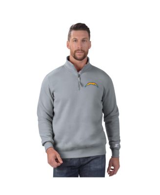 Starter - Men's Gray Los Angeles Chargers Classic Quarter-Zip Pullover Sweatshirt