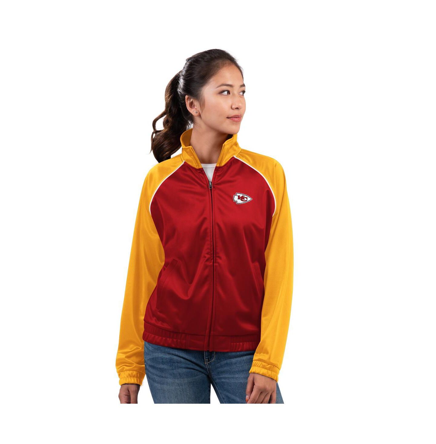 Женская куртка G-III 4Her by Carl Banks Red Kansas City Chiefs Replay Full-Zip Track Jacket — фото 1