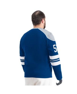 Men's Royal Indianapolis Colts Adaptive Lord Stanley Crewneck Sweatshirt