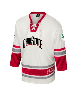 Men's Cream Ohio State Buckeyes Puck Proud Fashion Hockey Jersey