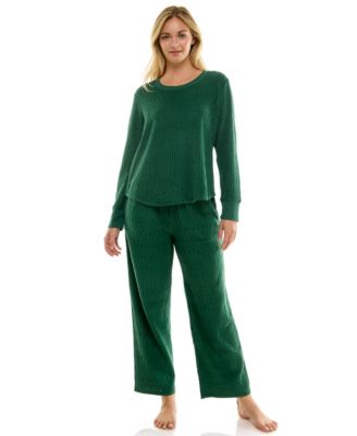 Women's 2-Piece Long-Sleeve Crewneck Top and Pants Set