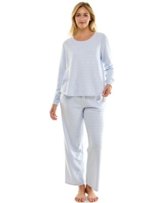 Women's 2-Piece Printed Long-Sleeve Top and Straight Leg Pants Set