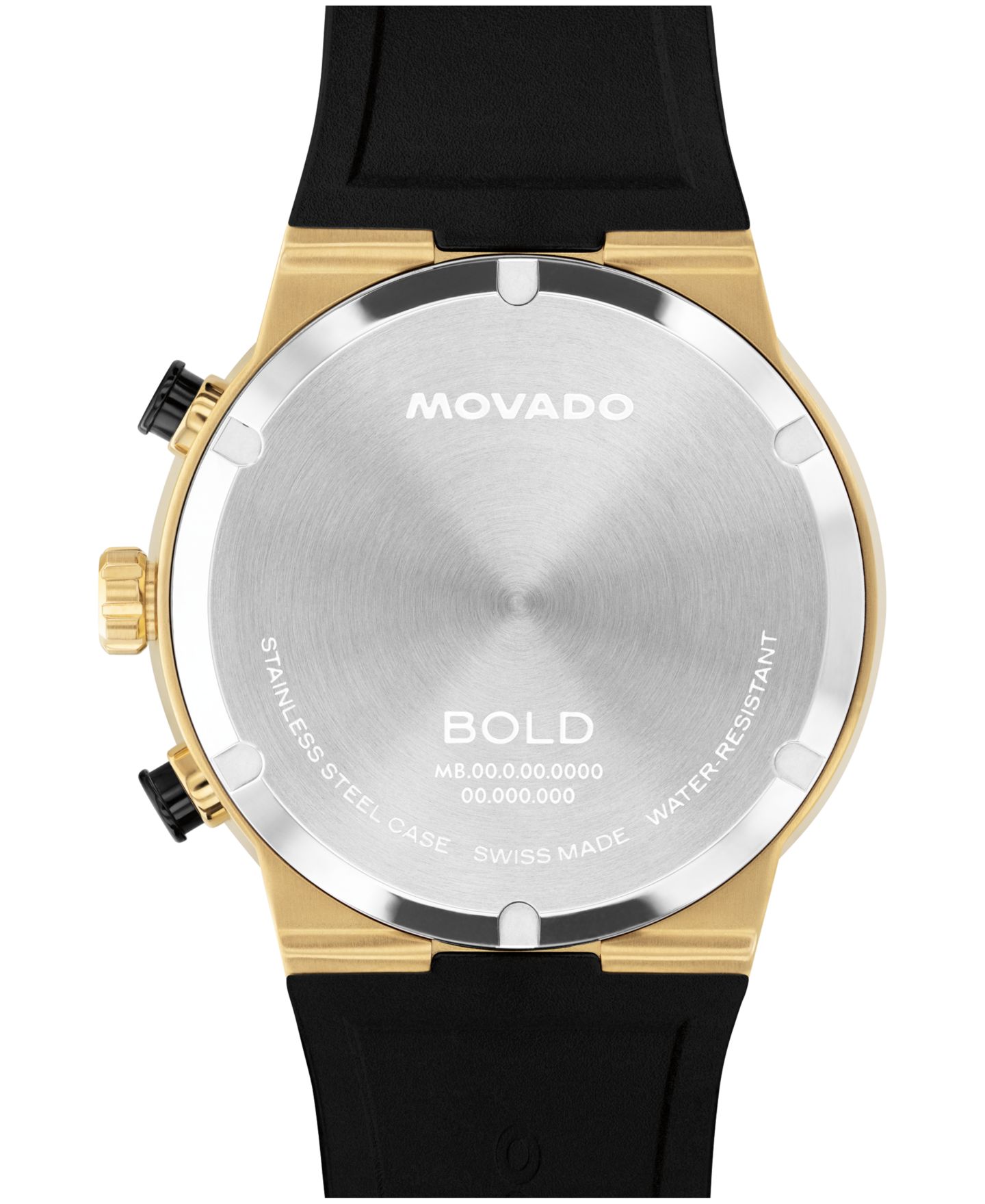 Мужские часы Movado Bold Fusion Swiss Quartz Chrono Black Silicone Watch, 44.50mm — фото 3