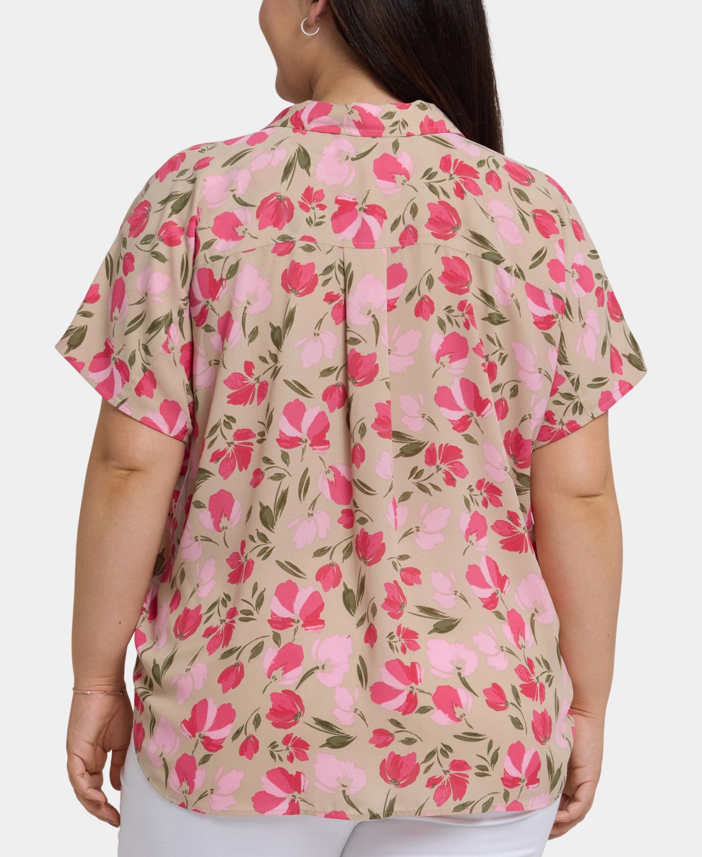 Женская блузка NYDJ Plus Size Becky Short Sleeved, цвет: Poppy's Paradise — фото 3
