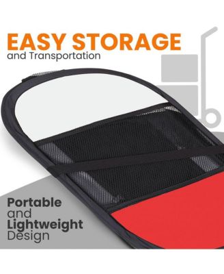 Large Portable & Foldable Pet Tent with Travel Bowl, Red