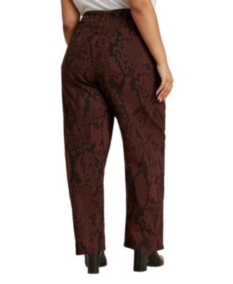 Women's Snake Print Relaxed Leg Jean