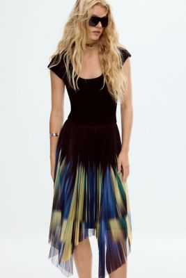 Women's Asymmetric combined dress