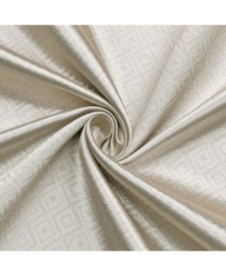 1 Piece Riyadh Light Filtering Grommet Top Embossed Diamond Jacquard Window Curtain Panel - Champagne