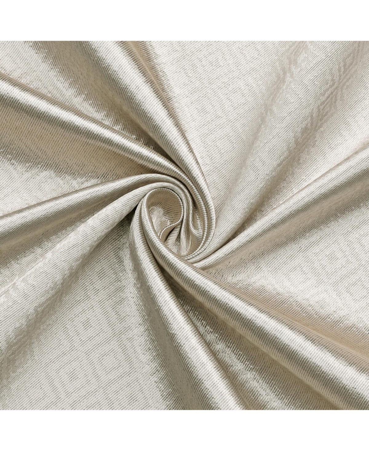 Kate Aurora 1 Piece Riyadh Light Filtering Grommet Top Embossed Diamond Jacquard Window Curtain Panel - Champagne