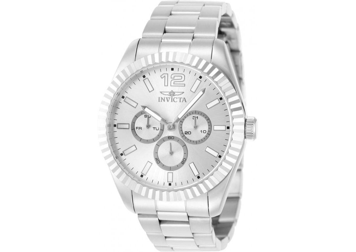 Мужские часы с серебряным циферблатом и специальным кварцевым хронографом 49513