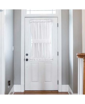 Ellis Stacey 1.5" Rod Pocket High Quality Fabric Solid Color Door Panel 41"x45" White