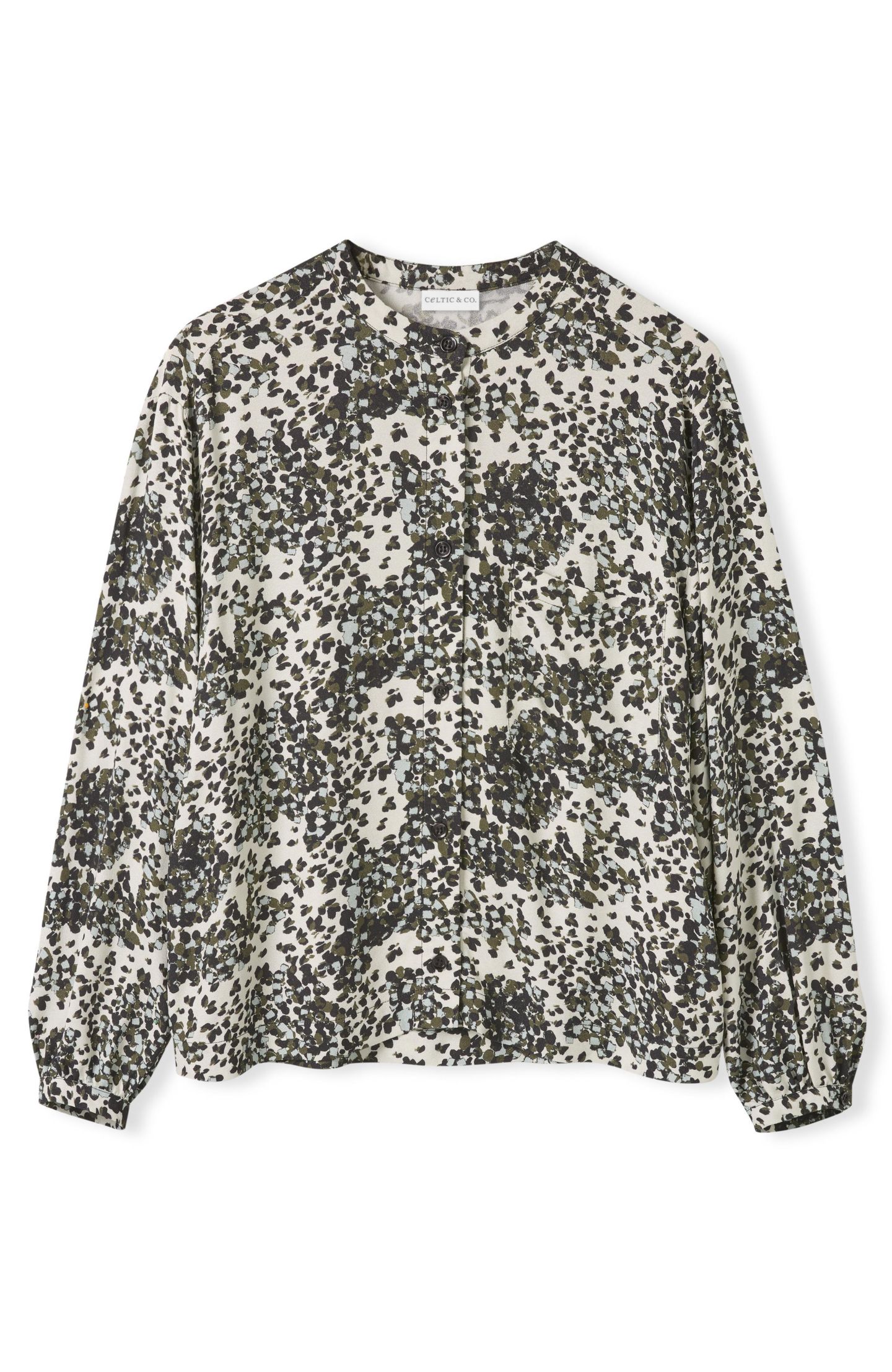 Женская рубашка Celtic & Co. Printed Drop Shoulder Long Sleeve, цвет: Экрю с принтом — фото 3