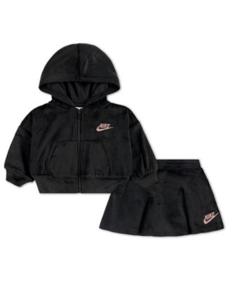 Nike - Baby Girls 2-Piece Velour Long-Sleeve and Skirt Scooter Set