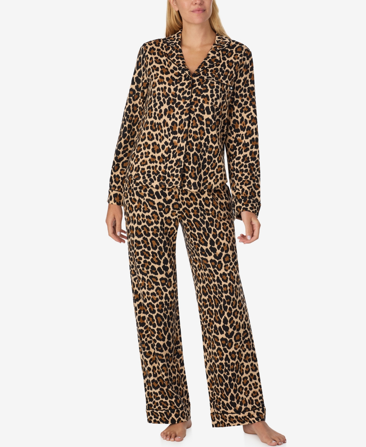 Kate Spade New York Women's 2-Piece Sleepwear Long-Sleeve Top and Pajama Pants Set