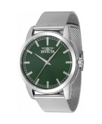 Men's 48507 Celestial Quartz 3 Hand Green Dial Watch
