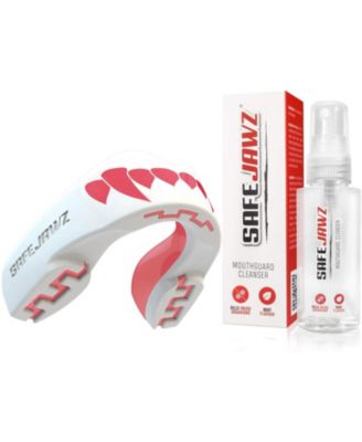 EXTRO Dual Layer Sports Mouth Guard and Disinfectant Spray Bundle for Basketball, Football, MMA, Hockey, Wrestling - Junior - Goldie