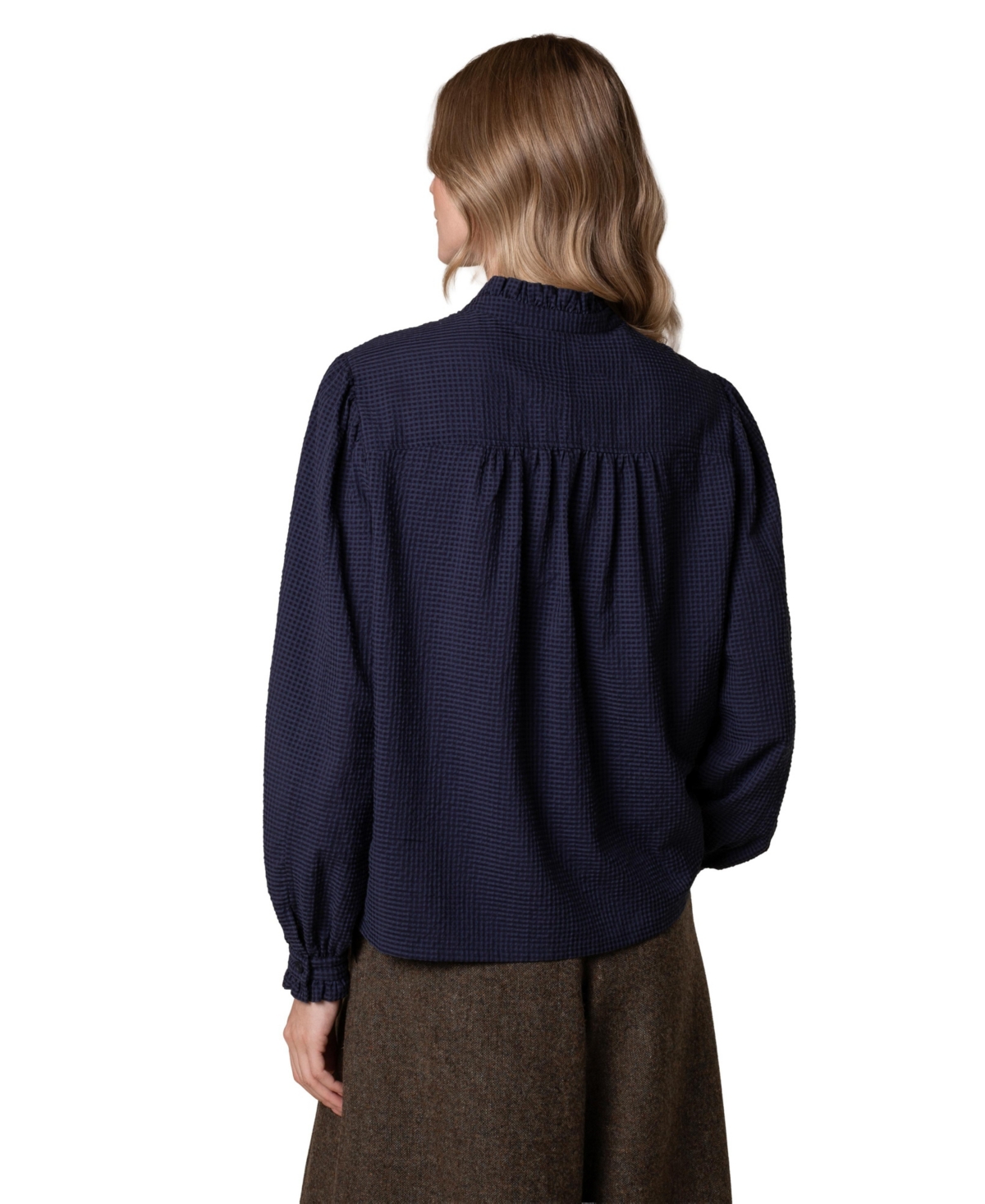 Celtic & Co. Women's Textured Frill Collar Blouse