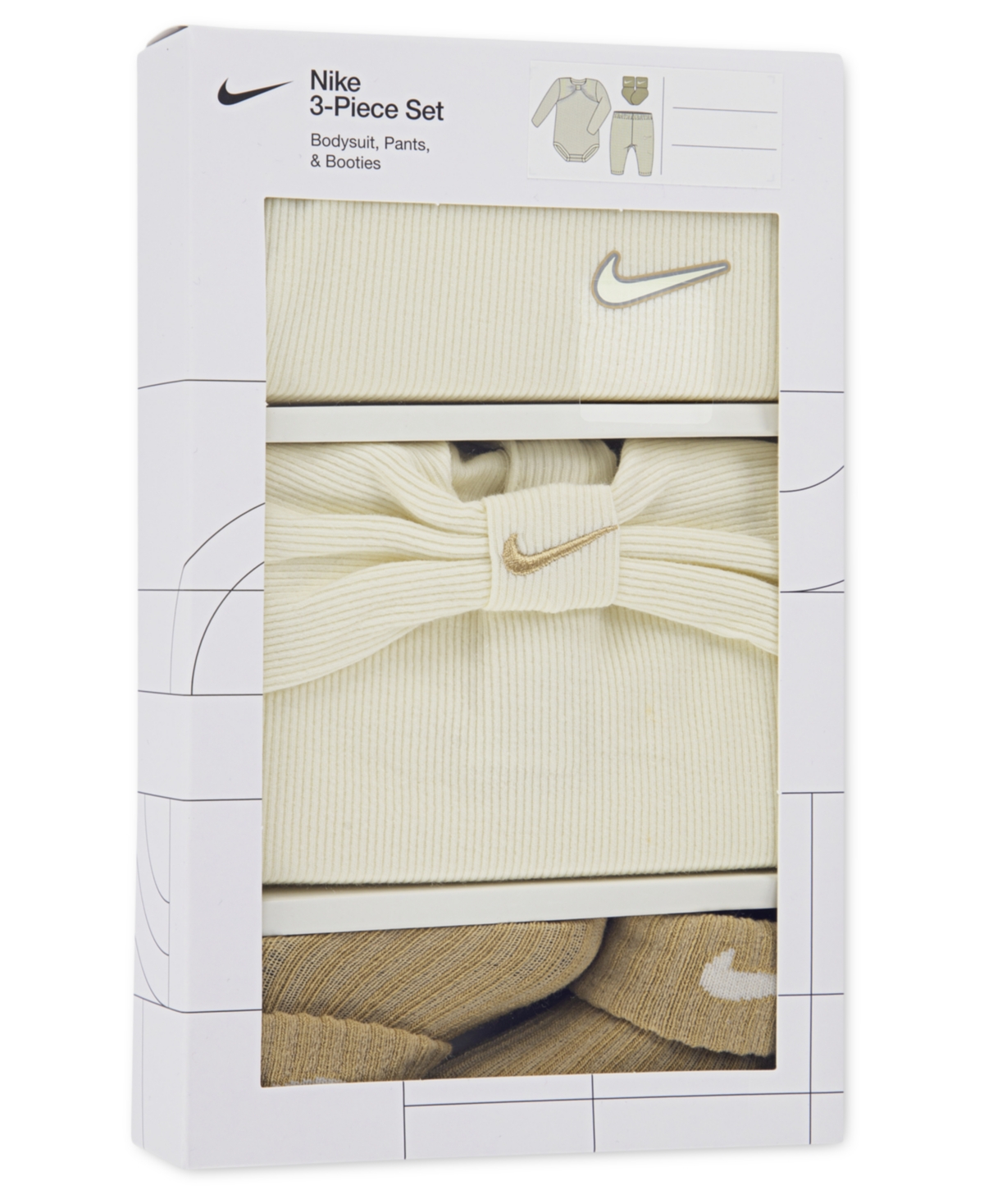 Nike Baby Girls 3-Piece Long-Sleeve Bodysuit, Pants and Socks Set