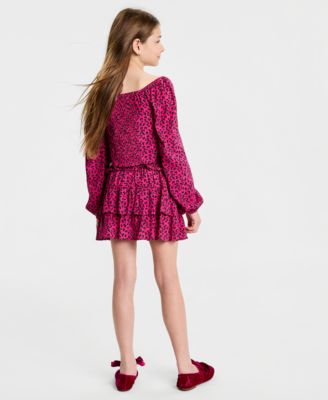 With Jules Girls 7 16 Tiered Skater Skirt Milkmaid Top In Multi