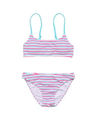 Big Girls Sorbet Stripe Teen Crop Bikini