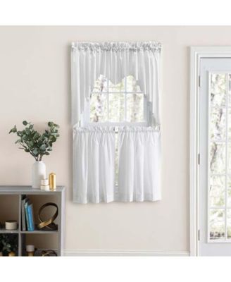 Ellis Classic Tailored Design in a Perma Press Fabric 3" Rod Pocket Premium Lined Swag 84"x45" White