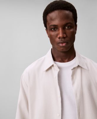 Men's Melange Flannel Classic-Fit Shirt