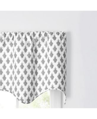 Manchester 3" Rod Pocket 100% Cotton Machine Wash and Dry Tailored Valance 50" x 16" Black