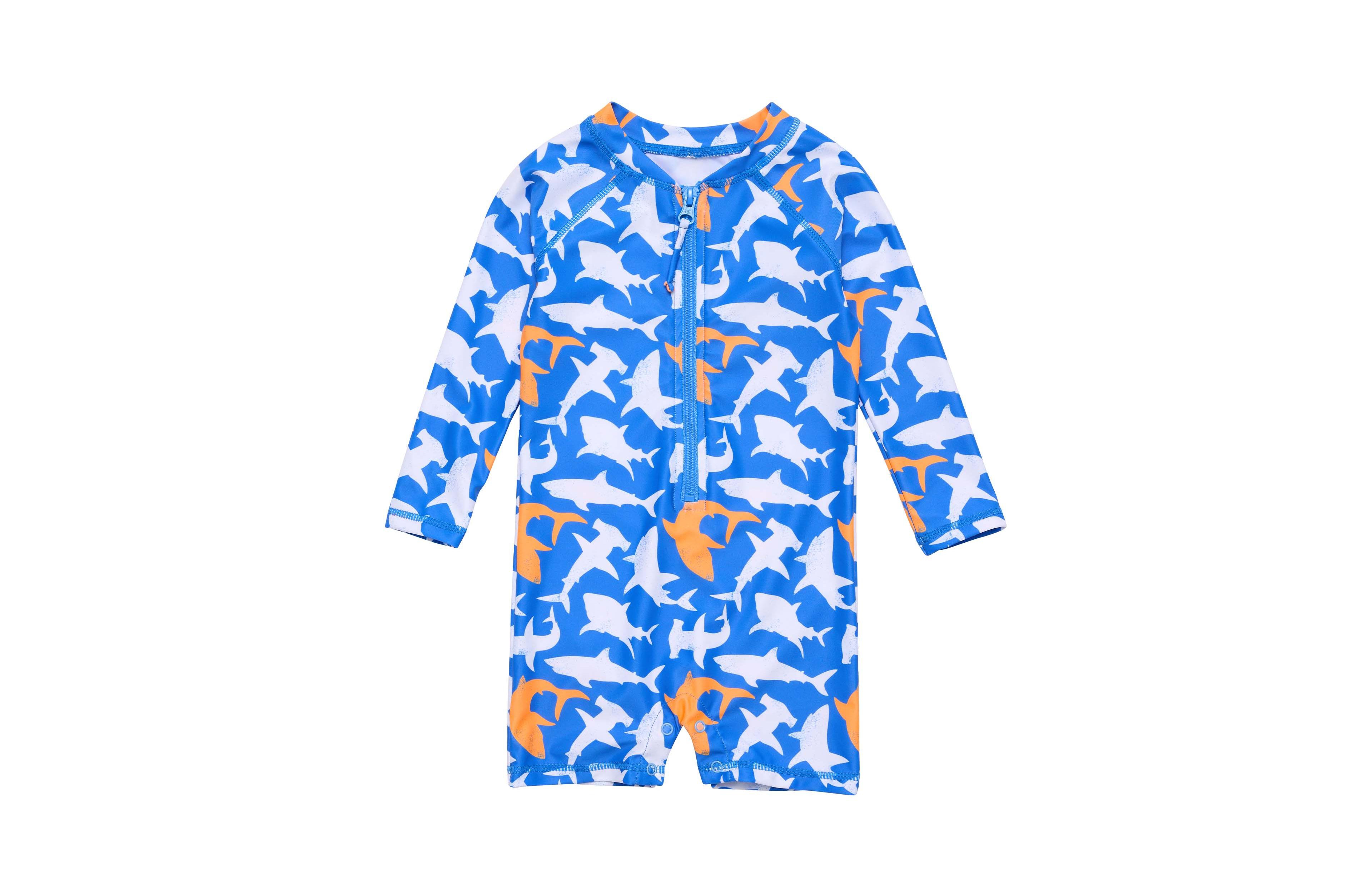 Snapper Rock Baby Boys Shark Squad Ls Sunsuit