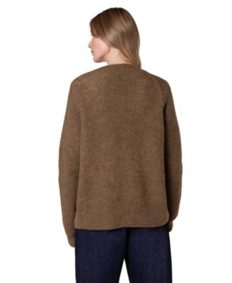 Women's British Wool Moss Stitch Cardigan Sweater