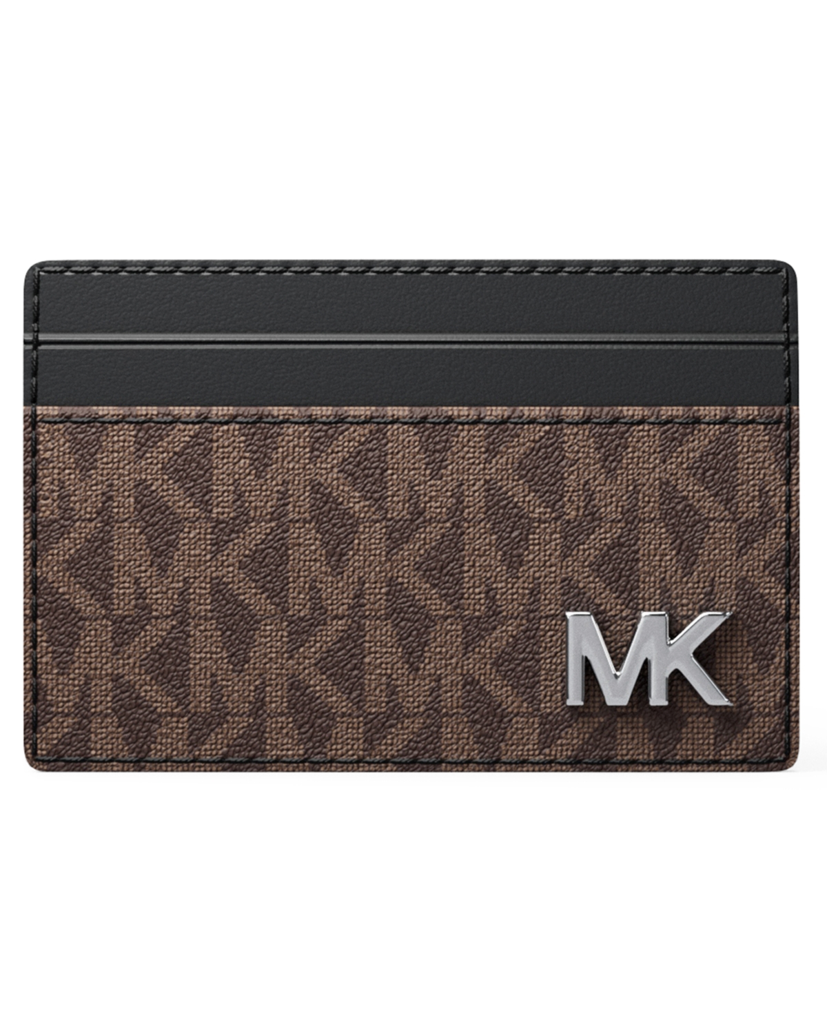 Michael Kors Men's Bill Compartment Card Case - Brown/ Black