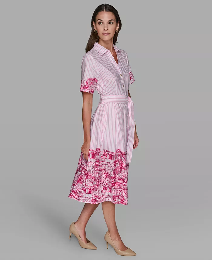 Women's Printed Shirt Dress - thumbnail 6