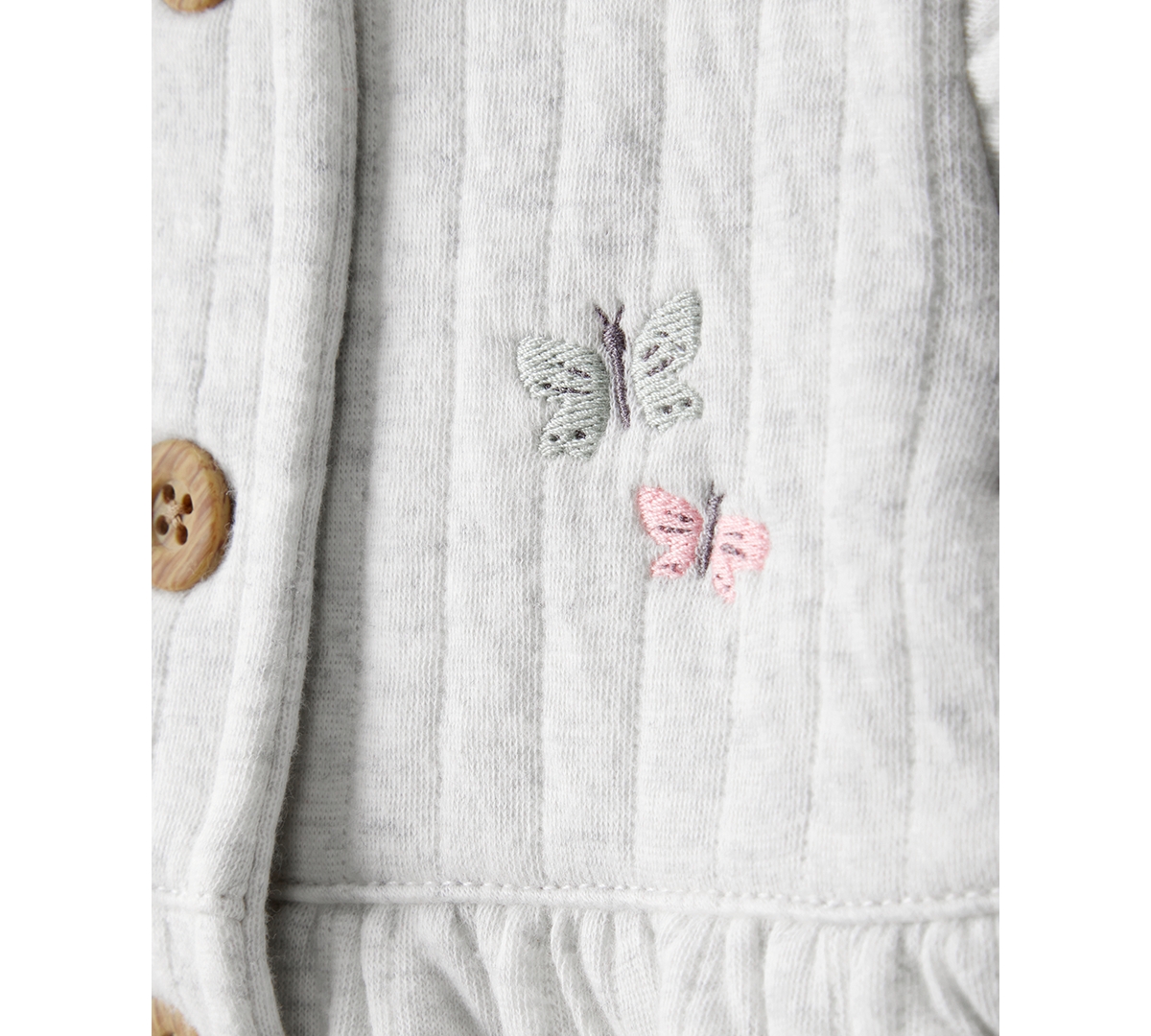 Carter's Baby Girls 3-Piece Butterfly Vest, Bodysuit and Pants Set