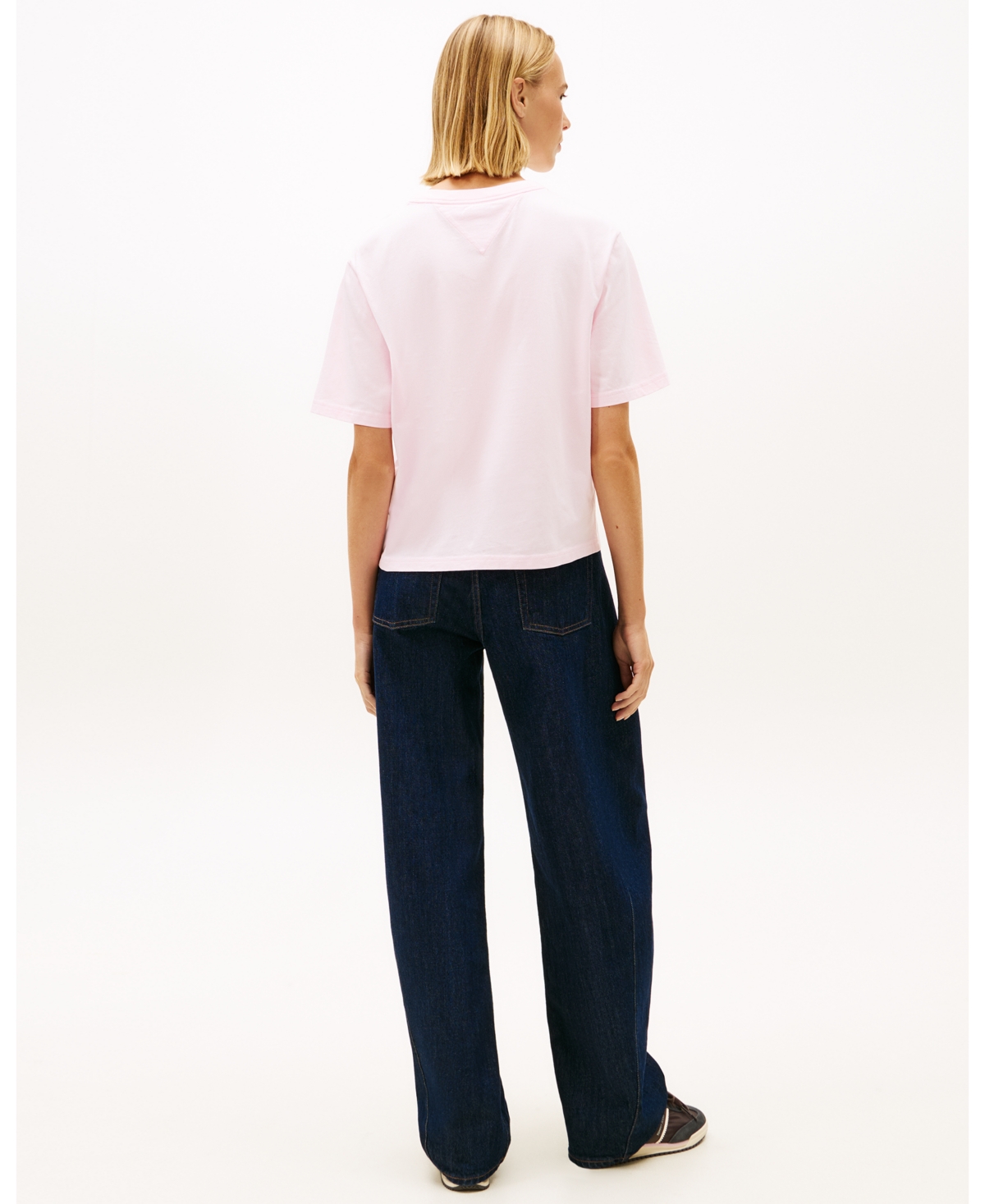 Tommy Jeans Women's Boxy Badge Crewneck T-shirt In Pink