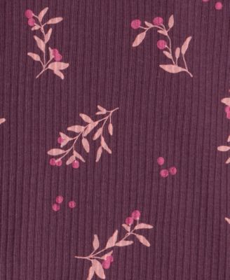 Baby Girls' Floral Bodysuit, Long-Sleeve Bodysuit and Pants, 3-Piece Set